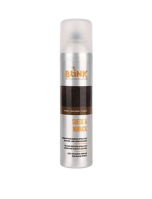 Фарба для замші та нубуку спрей темно-коричневий - фото 1 - Miraton