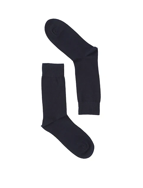 Мужские носки высокие MIRATON хлопковые синие - фото 2 - Miraton