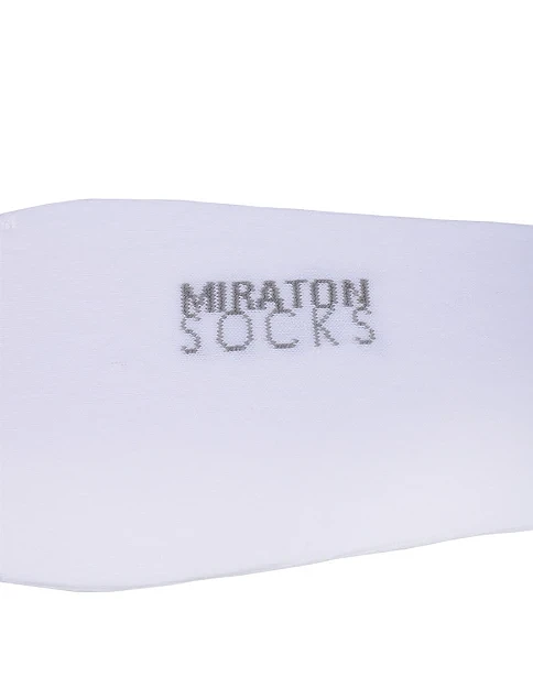 Мужские носки короткие MIRATON хлопковые белые - фото 3 - Miraton