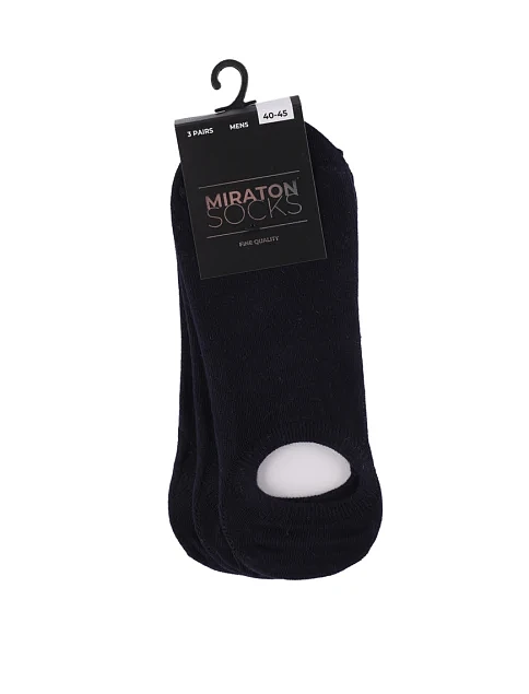 Мужские носки короткие MIRATON хлопковые синие - фото 1 - Miraton