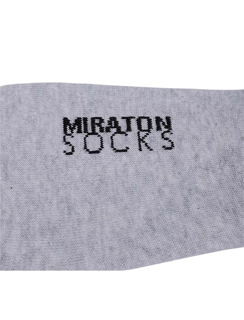 Мужские носки короткие MIRATON хлопковые серые - фото 3 - Miraton