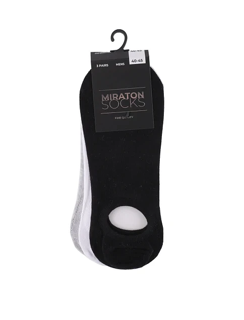 Мужские носки короткие MIRATON хлопковые разноцветные - фото 1 - Miraton