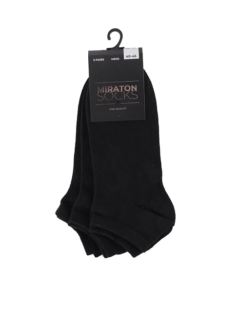 Мужские носки MIRATON хлопковые черные - фото 1 - Miraton