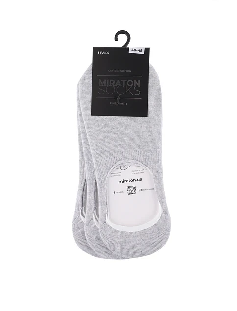 Мужские следы MIRATON хлопковые серые - фото 1 - Miraton