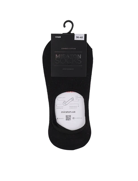 Женские носки MIRATON хлопковые черные - фото 1 - Miraton