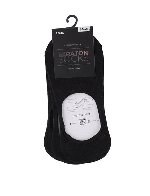Женские носки MIRATON хлопковые черные - фото 1 - Miraton