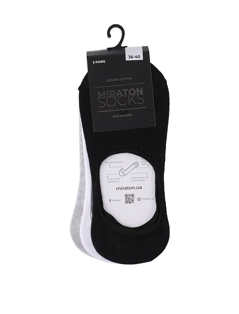 Женские носки MIRATON хлопковые разноцветные - фото 1 - Miraton