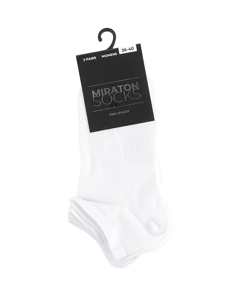 Женские носки MIRATON хлопковые белые - фото 1 - Miraton