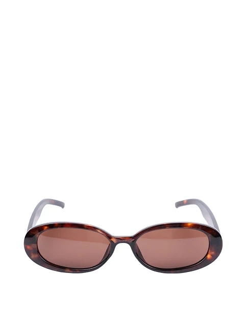 Солнцезащитные очки в овальной оправе леопардовые - фото 1 - Miraton