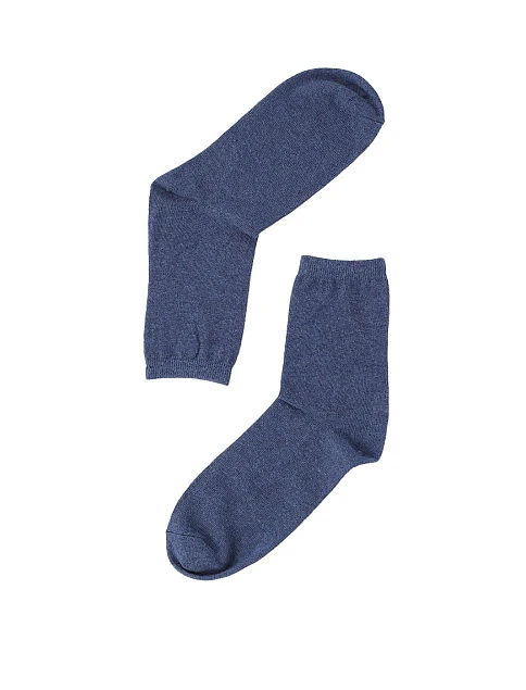 Набор женских высоких носков Legs хлопковые синие - фото 6 - Miraton
