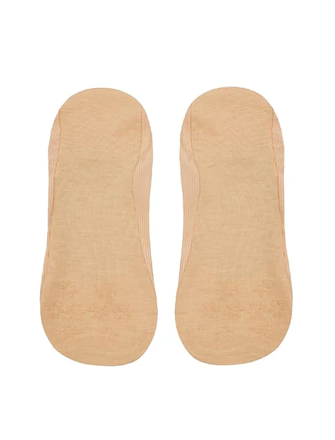 Женские следы Legs 730 Laser Cut Rib Silicone бежевые - фото 2 - Miraton