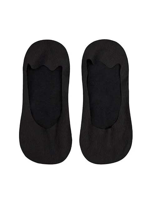 Женские следы Legs 730 Laser Cut Rib Silicone черные - фото 1 - Miraton