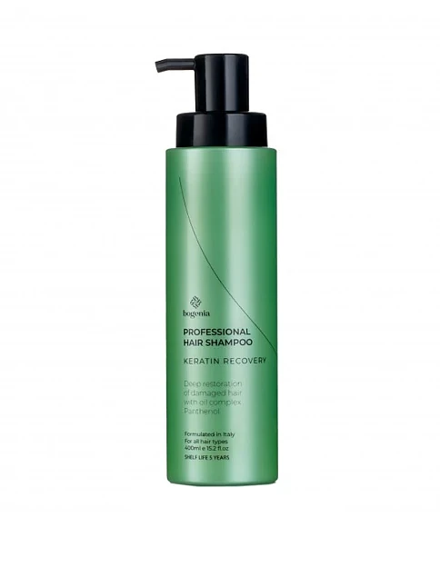 Професійний безсульфатний шампунь для волосся Bogenia кератинове відновлення з пантенолом - фото 1 - Miraton