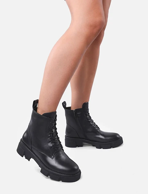 Жіночі черевики Attizzare шкіряні чорні - фото 1 - Miraton