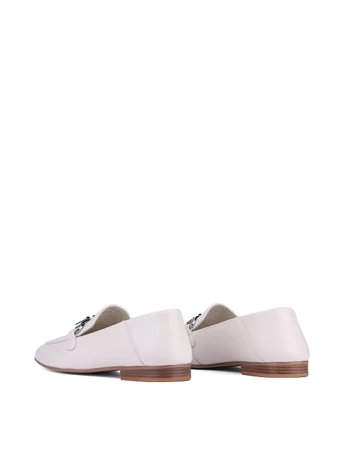 Женские слиперы Attizzare кожаные рисового цвета - фото 5 - Miraton