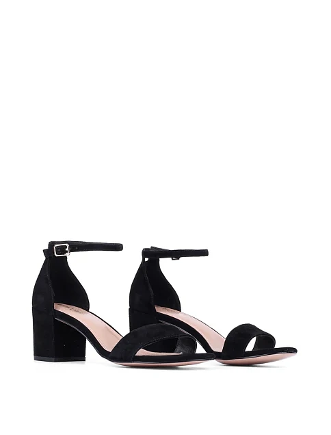 Женские босоножки Attizzare велюровые черные - фото 3 - Miraton