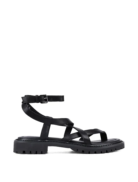 Женские сандалии Attizzare кожаные черные - фото 1 - Miraton