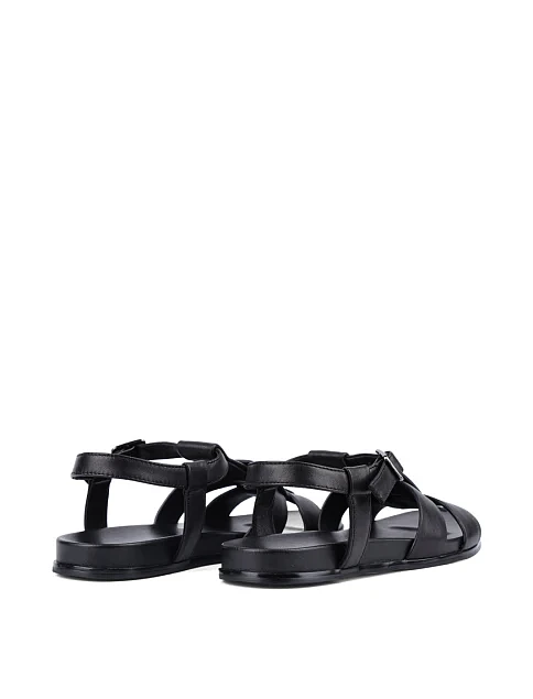 Женские сандалии Attizzare кожаные черные - фото 4 - Miraton