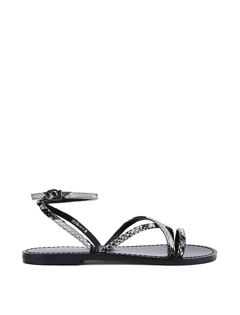 Жіночі сандалі MIRATON шкіряні сірі - фото 2 - Miraton