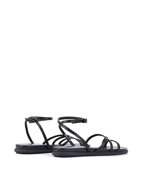 Женские сандалии Attizzare кожаные черные - фото 3 - Miraton