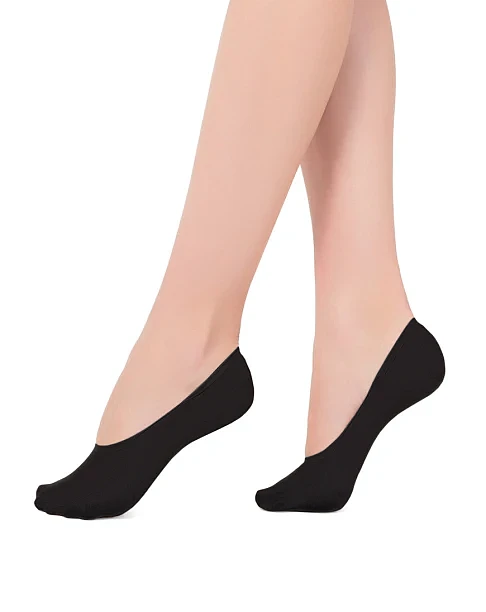 Следы женские из тактеля черные 2 шт. - фото 1 - Miraton