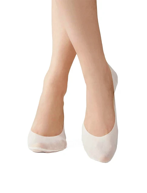 Следы женские из микрофибры молочные 2 шт. - фото 1 - Miraton