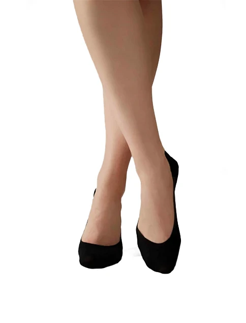 Следы женские из микрофибры черные 2 шт. - фото 1 - Miraton