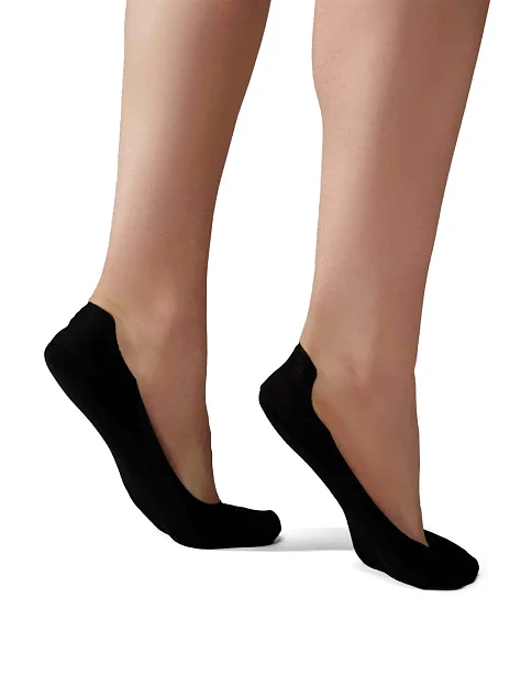 Следы женские из микрофибры черные 2 шт. - фото 2 - Miraton