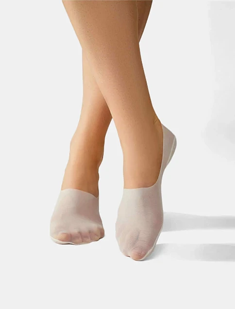 Следы женские сетчатые молочные 2 шт. - фото 1 - Miraton