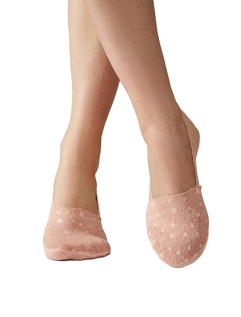 Следы женские кружевные розовые 2 шт. - фото 4 - Miraton