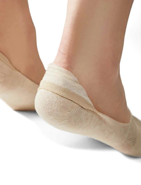 Следы женские хлопковые бежевые 2 шт. - фото 2 - Miraton