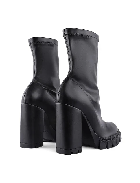 Женские ботинки Attizzare из искусственной кожи черные - фото 4 - Miraton