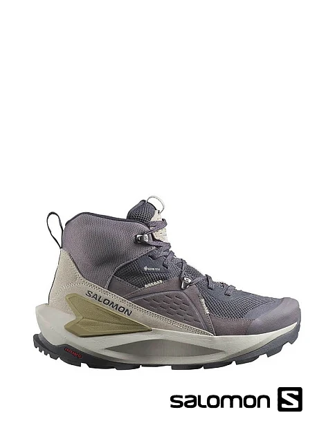 Жіночі черевики Salomon ELIXIR MID GTX зі штучної шкіри чорні з підкладкою з текстилю - фото 1 - Miraton