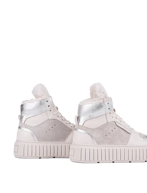 Женские ботинки Attizzare кожаные белые - фото 5 - Miraton