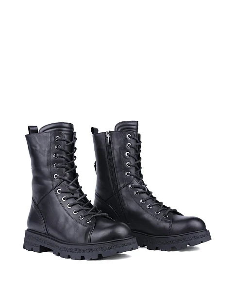 Женские ботинки Attizzare кожаные черные - фото 3 - Miraton