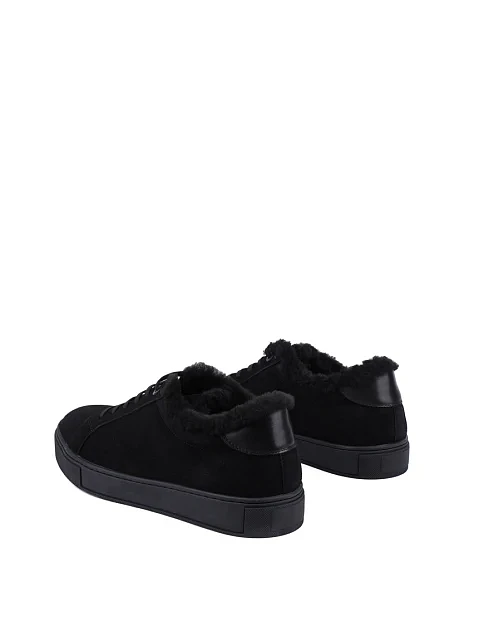 Мужские кеды MIRATON замшевые черные - фото 4 - Miraton