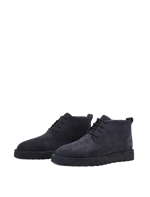 Мужские ботинки Miguel Miratez замшевые серые с подкладкой из натурального меха - фото 3 - Miraton