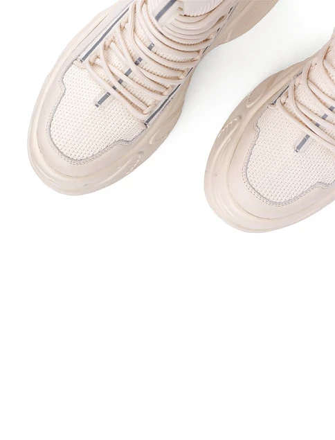 Жіночі черевики Attizzare шкіряні рисового кольору - фото 5 - Miraton