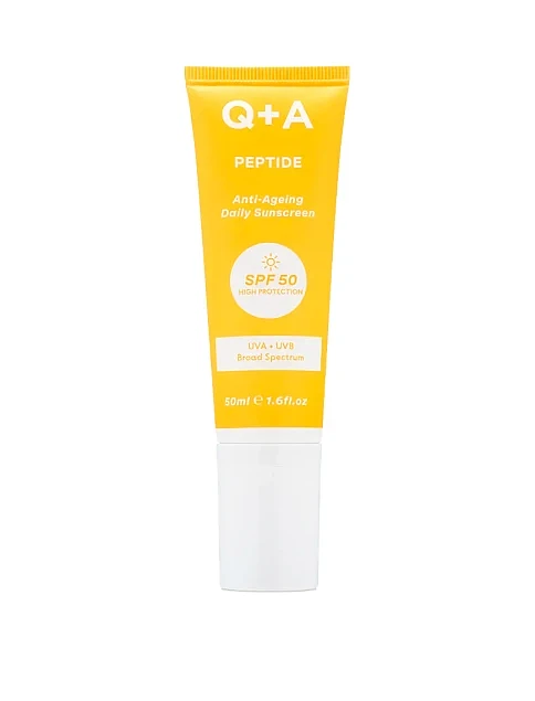 Антивіковий сонцезахисний крем для обличчя Q+A Peptide Anti-Ageing Daily Sunscreen 50ml - фото 1 - Miraton