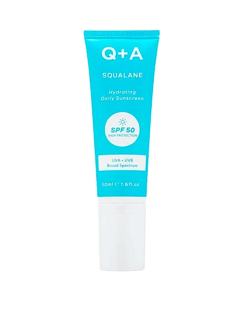 Зволожуючий сонцезахисний крем для обличчя Q+A Squalane Hydrating Daily Sunscreen 50ml - фото 1 - Miraton