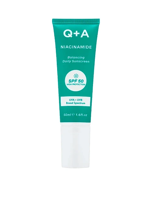 Балансуючий сонцезахисний крем для обличчя Q+A Niacinamide Balancing Daily Sunscreen 50ml - фото 1 - Miraton