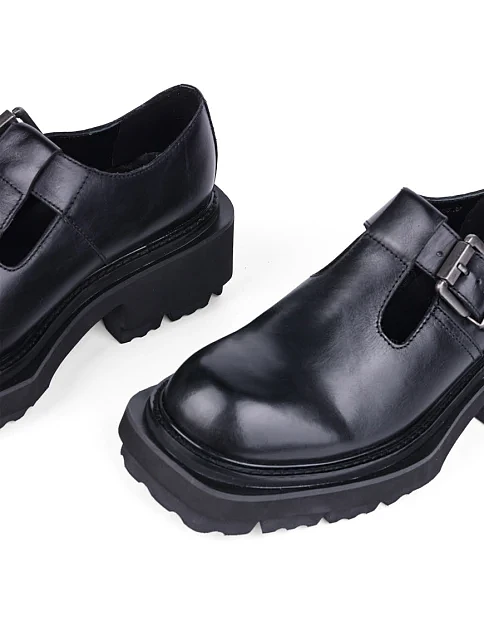 Женские туфли MIRATON  кожаные черные - фото 5 - Miraton