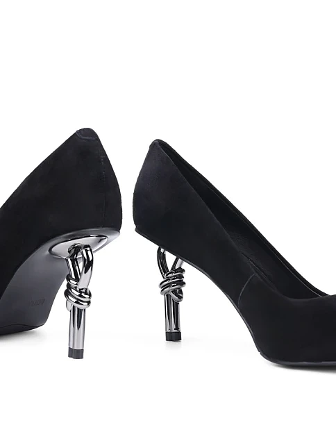 Женские туфли MIRATON велюровые черные - фото 2 - Miraton