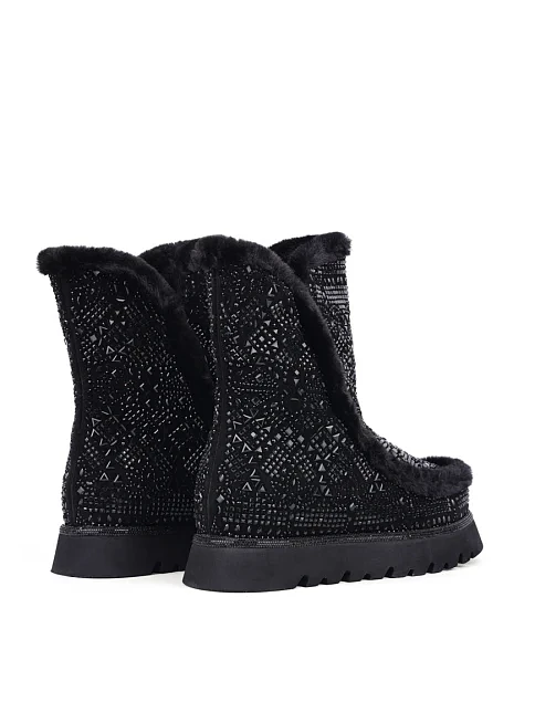 Жіночі уггі Alma en Pena замшеві чорні - фото 4 - Miraton