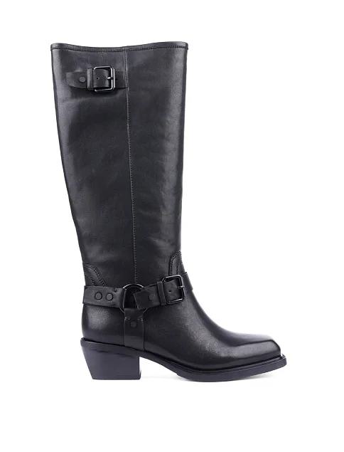 Жіночі чоботи MIRATON шкіряні чорні - фото 1 - Miraton