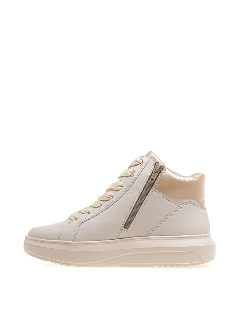 Женские ботинки Rieker кожаные бежевые - фото 3 - Miraton