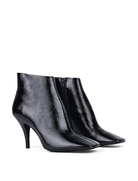 Женские ботинки JEFFREY CAMPBELL Parisian кожаные черные с подкладкой из натуральной кожи - фото 3 - Miraton
