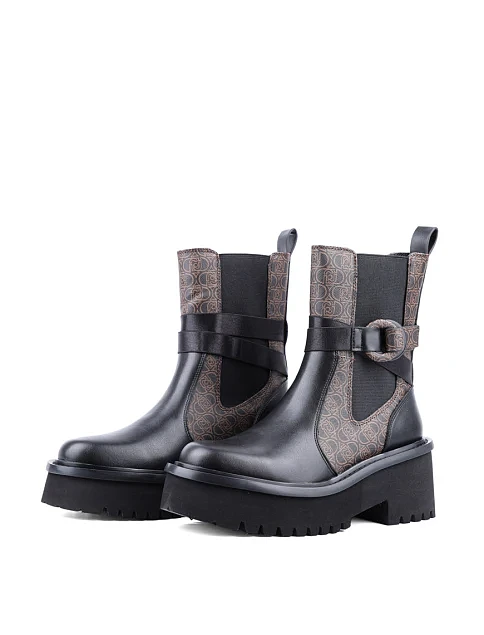 Жіночі черевики LIU JO шкіряні чорні з підкладкою з натуральної шкіри - фото 3 - Miraton