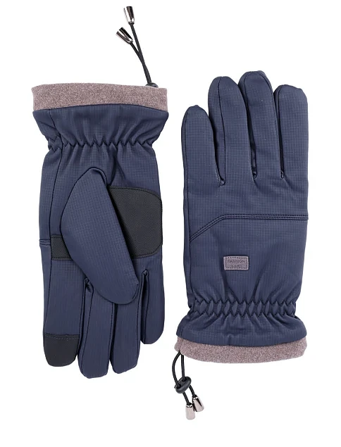 Мужские перчатки MIRATON тканевые синие - фото 1 - Miraton