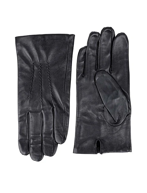 Мужские перчатки MIRATON кожаные черные - фото 1 - Miraton